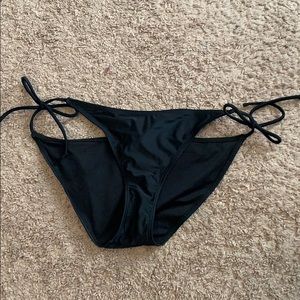 Black string bikini bottoms